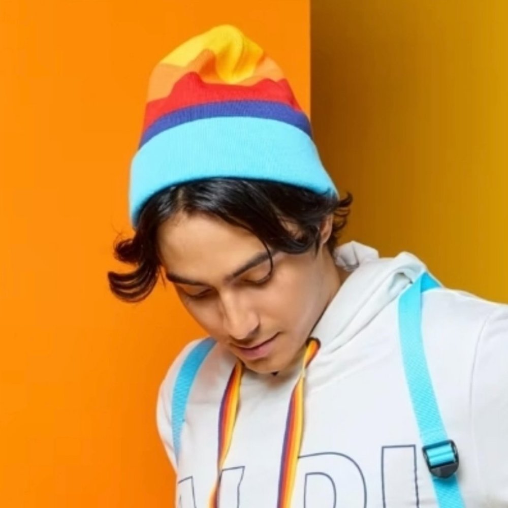ALDI Gear Striped Beanie 2023 Winter Collection Toboggan Cap Hat Rainbow Striped